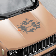 Jeep Renegade Logo Splash Army Star Grunge Grafik Vinyl Aufkleber Aufkleber Motorhaube Seite 2