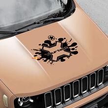 Jeep Renegade Logo Splash Army Star Grunge Grafik Vinyl Aufkleber Aufkleber Motorhaube Seite 3