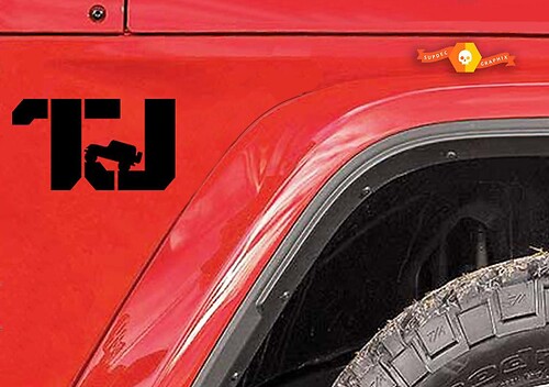 TJ Jeep Wrangler CUSTOM Aufkleber Aufkleber Premium-Qualität Automotive Grade 2 Aufkleber Aufkleber Set.
