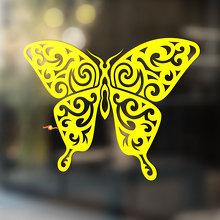 Schmetterling Universal Vinyl-Aufkleber im Skelettstil_4