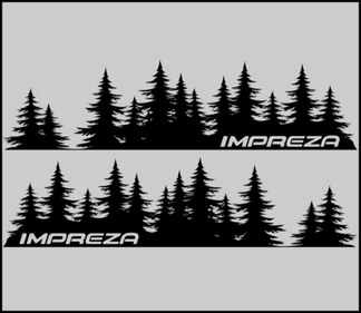 IMPREZA Baum Aufkleber Subaru Aufkleber Vinyl Tür Grafik Berge Nordwesten PNW JDM