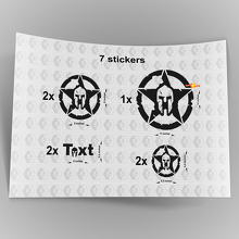 7x Jeep Spartan STAR Aufkleber Aufkleber Motorhaube Tür Kotflügel TJ JK CJ YJ JL Rubicon 3