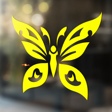 Schmetterling Silhouette Tribal Stil Universeller Vinylaufkleber_4