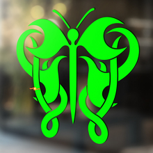 Schmetterling Tribal Stil Universal Vinyl Aufkleber_3