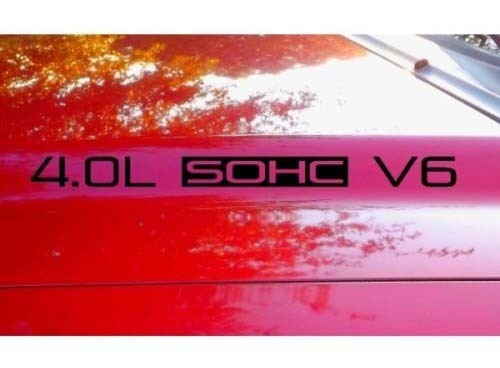 4.0L SOHC V6 Motorhauben Vinyl-Aufkleber