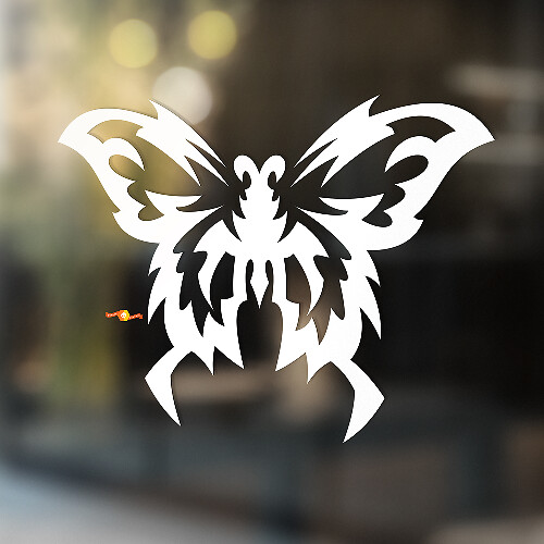 Schmetterling mit scharfen Linien Universeller Vinylaufkleber