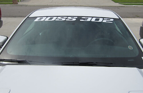 FORD MUSTANG BOSS 302 WINDSCHUTZSCHEIBENBANNER – 2012–2020 SCHEIBENAUFKLEBER VINYLAUFKLEBER