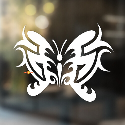 Spiked Butterfly Universeller Vinyl-Aufkleber