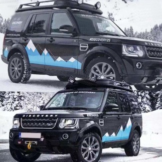 Grafiken Snow Mountain Autoaufkleber Seitenschweller Aufkleber für Land Rover Discovery