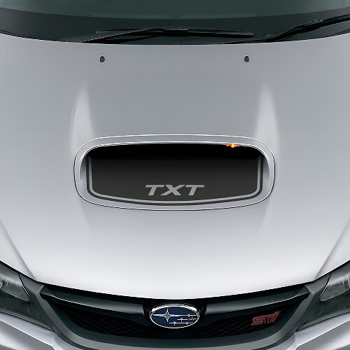 Benutzerdefinierter Blende Vinyl-Aufkleber für Motorhaubenlufteinlass in Schwarz für Subaru Impreza WRX STI
