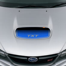Benutzerdefinierter Blende Vinyl-Aufkleber für Motorhaubenlufteinlass in Schwarz für Subaru Impreza WRX STI_2