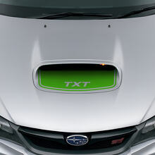 Benutzerdefinierter Blende Vinyl-Aufkleber für Motorhaubenlufteinlass in Schwarz für Subaru Impreza WRX STI_3