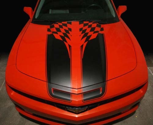 2010 2013 Chevy Camaro Checkered Flag Rally Racing Stripe Kit 2011 2012 SS RS

