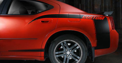 2006–2010 Dodge Charger DAYTONA Quarter Rear Panel Side C-Stripes Kit Aufkleber Aufkleber

