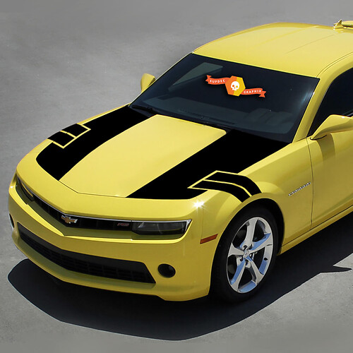 2010–2013 Chevy Camaro Racing Hood Roof Trunk Rally Fender to Side Stripes Sticker Decal
