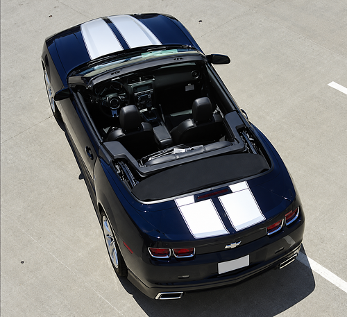 Convertible Twin Rally Stripe Kit — Vinylaufkleber (Motorhaube, Kofferraum, Heckspoiler) für Chevrolet Camaro RS 2014-2015