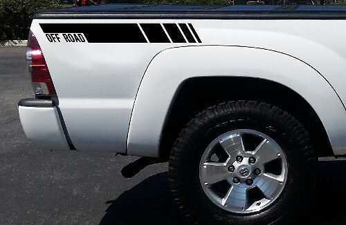 Offroad Heckseiten-Streifen Vinyl-Aufkleber-Set für Toyota Tacoma und 4Runner