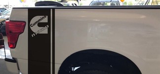 2 LKW-Vinyl-Seitenaufkleber, einfarbige Streifen, Nissan Titan-Grafik, Nismo Offroad, 5,6 l
