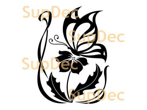 Schmetterling-Vinylkunst-Wand-Fenster-Badezimmer-Aufkleber-Aufkleber Nr. 17
