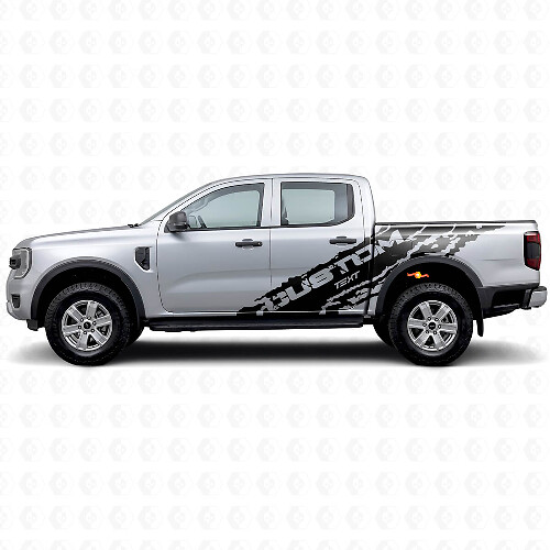 Schmutzabweiser- & individuell gestaltetes Text-Seitenvinyl-Aufkleber-Set für Musclecar Ranger Wildtrak