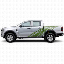 Schmutzabweiser- & individuell gestaltetes Text-Seitenvinyl-Aufkleber-Set für Musclecar Ranger Wildtrak_3