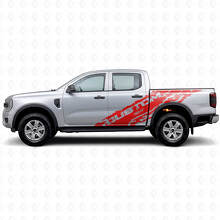 Schmutzabweiser- & individuell gestaltetes Text-Seitenvinyl-Aufkleber-Set für Musclecar Ranger Wildtrak_5