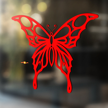 Schmetterling mit Musterflügeln Universeller Vinyl-Aufkleber_2