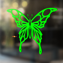 Schmetterling mit Musterflügeln Universeller Vinyl-Aufkleber_3