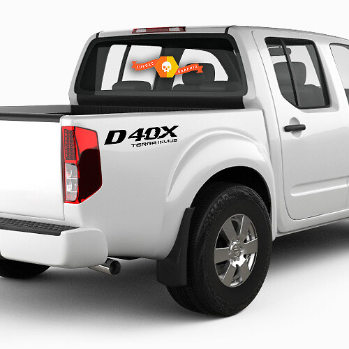 2 x Nissan Frontier D40X Vinyl-Aufkleber für beide Seiten, 4 x 4-Grafiken