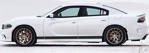 Honeycomb-Stil Streifen Seiten Vinyl Aufkleber für Dodge Charger 2011-2018