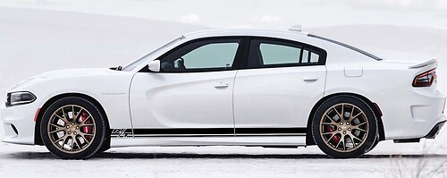 R/T Logo Doppelstreifen Seiten-Vinylaufkleber für Dodge Charger 2011-2018