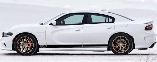 T/X Twin Rocker Streifen Paar Schweller Vinylaufkleber Aufkleber für Dodge Charger 2011-2018