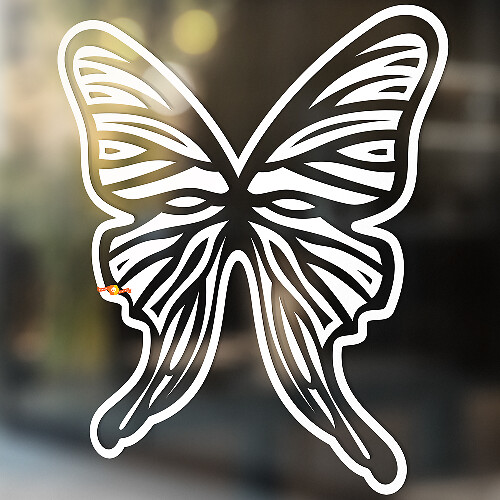 Schmetterlingsumriss Silhouette Universeller Vinylaufkleber