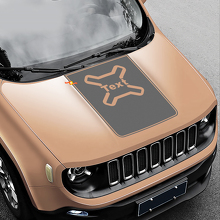 Motorhauben-Blackout-Vinylaufkleber 2 für Jeep Renegade 2