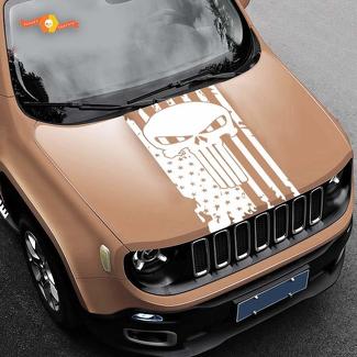 Punisher Skull Flag Aufkleber Amerikanische Flagge Vinyl Aufkleber Jeep Truck