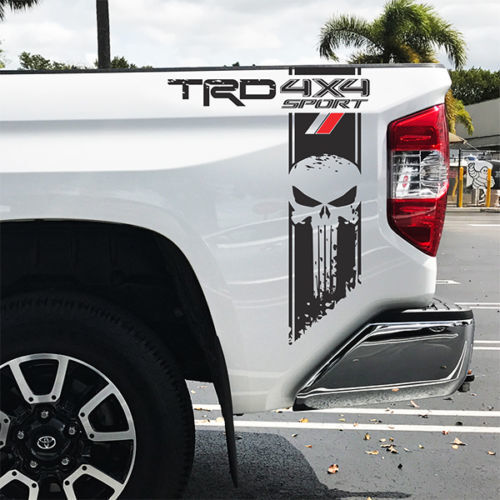 TRD 4x4 Sport Punisher Style Rückseitiger Seiten-Vinylaufkleber für Toyota Tundra