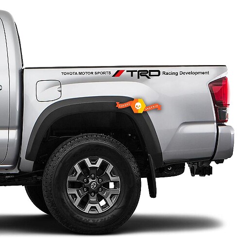 Toyota TRD TUNDRA Tacoma Racing Vinyl-Aufkleber, 2 Seiten, Bett-LKW-Aufkleber