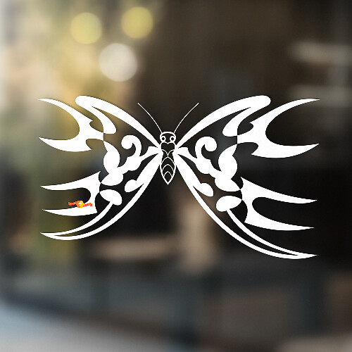 Schmetterling mit scharfen Flügeln Universeller Vinyl-Aufkleber