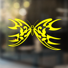 Schmetterling mit scharfen Flügeln Universeller Vinyl-Aufkleber_4
