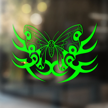Schmetterling mit scharfen Flügeln Tribal-Stil Universeller Vinylaufkleber_3