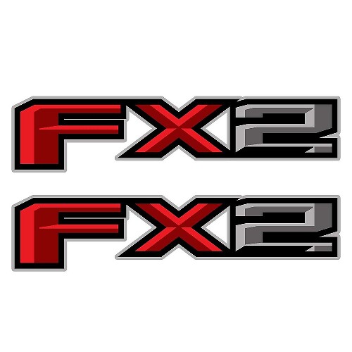 2er-Set: 2017 Ford F-150 FX2 Offroad-Vinyl-Aufkleber, Pickup-Truck-Bettseite