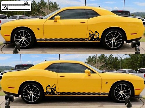 2X Dodge Challenger Scat Pack Rocker Panel Sticker Decals Stripe Vinyl Graphics Scatpack
