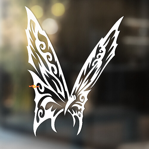 Fliegender Schmetterling Tribal-Stil Universeller Vinyl-Aufkleber