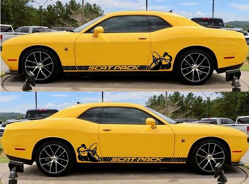 Scat Pack Seitenstreifen Vinyl-Aufkleber-Set für Dodge Challenger 2011-2018