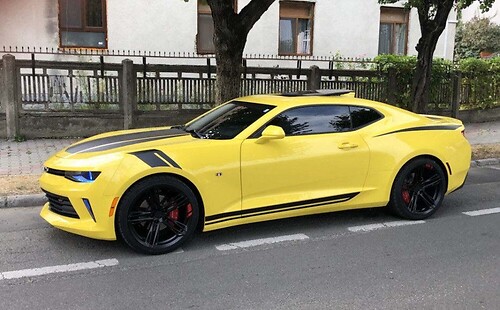 Eleven Piece Rally Hash and Rocker Stripe Kit Komplettsatz Vinylaufkleber für Chevrolet Camaro 2016-2018