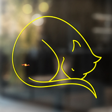Sleeping Cat Universeller Vinyl-Aufkleber_4