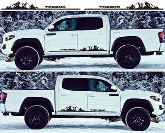 2 x Toyota Tacoma 2016 Seitenschweller-Vinyl-Aufkleber mit Grafik-Rallye-Aufkleber-Kit