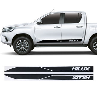 2 x Toyota Hilux Seitenschweller-Vinyl-Aufkleber mit Grafik-Rallye-Aufkleber