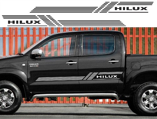 dünne Streifen Seiten Vinyl Aufkleber Sticker für Toyota Hilux