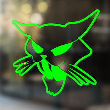 Wütende Katze Universeller Vinyl-Aufkleber_3